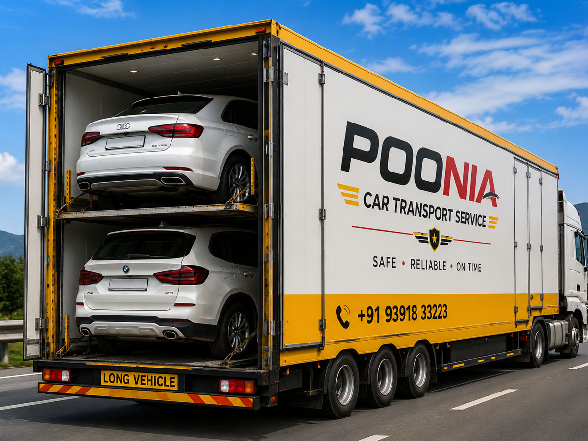 Multi-car carrier transporting vehicles